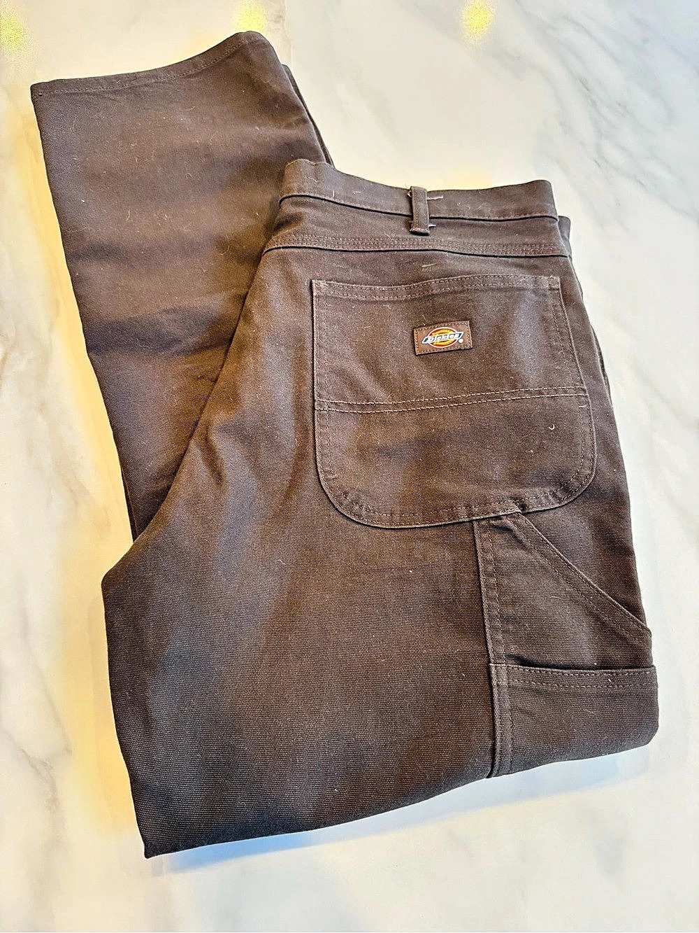 Dickies Double Knee Cargo Work Pants Brown Cargo Work Pants Waist 34x32
